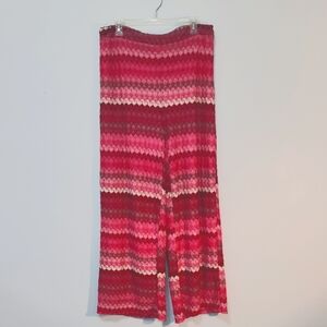 Ashley Stewart Wide Leg Pants Size 18-20 Disco Hippie Boho 70's Flared Crochet